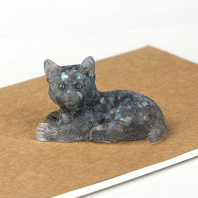 Natural Labradorite Cat Display Decorations WG85528-03-1