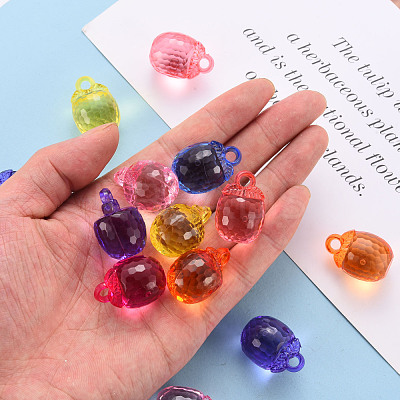 Autumn Theme Transparent Acrylic Pendants TACR-T024-04B-1