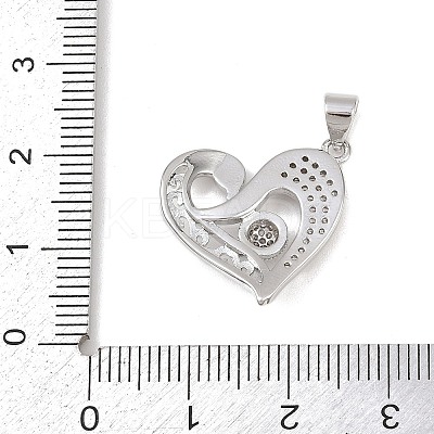 Brass Micro Pave Cubic Zirconia Pendants KK-P339-18P-1