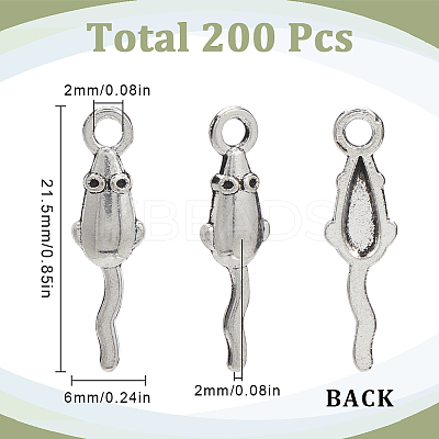 200Pcs Tibetan Style Zinc Alloy Pendants TIBEP-SC0003-11-1
