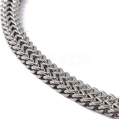 Non-Tarnish 304 Stainless Steel Snake Chain Necklace with Lobster Claw Clasps for Men Women STAS-K249-04C-P-1
