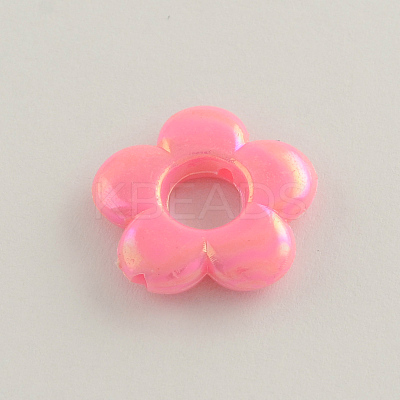 AB Color Plated Opaque Acrylic Bead Frames X-SACR-Q106-14-1