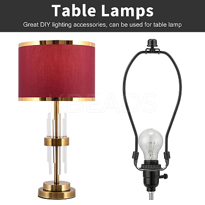 Alloy Lamp Shade Harp Holder FIND-WH0110-374-1