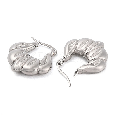 Non-Tarnish 304 Stainless Steel Hoop Earrings EJEW-K259-07P-1