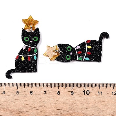 Christmas Themed Acrylic Pendants X-SACR-P023-B02-1