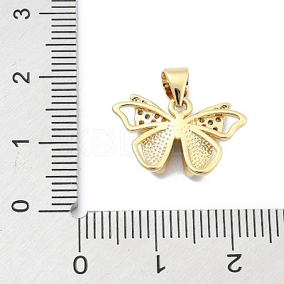 Brass Micro Pave Clear Cubic Zirconia Pendants KK-A221-16B-G-1