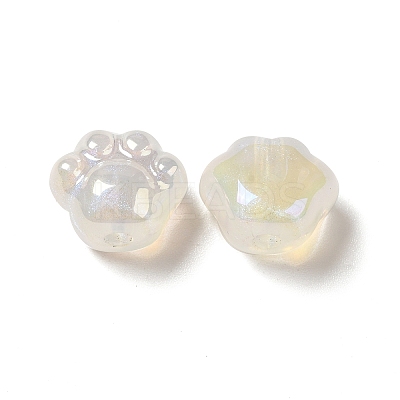 UV Plating Rainbow Iridescent Acrylic Beads PACR-M002-08A-1