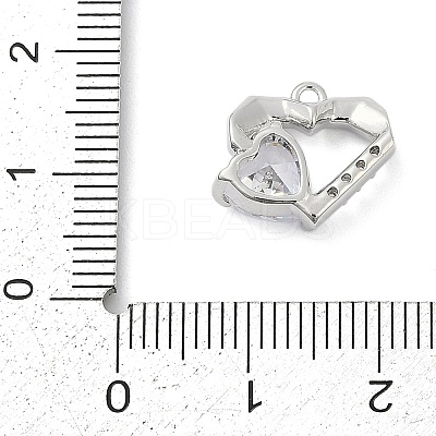Brass Micro Pave Cubic Zirconia Charms LS-ZIRC-P122-01C-P01-1