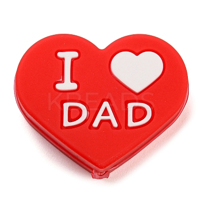 Father's Day Silicone Focal Beads FIND-PW0005-12E-1