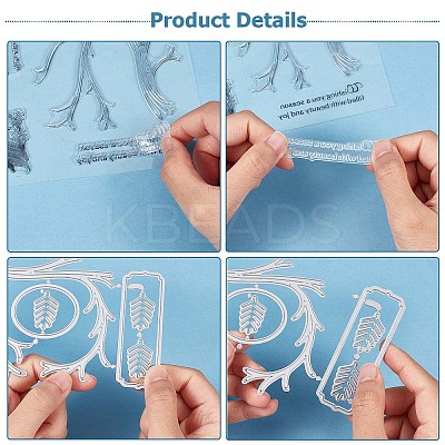 1 Sheet Silicone Clear Stamps DIY-GF0007-03-1