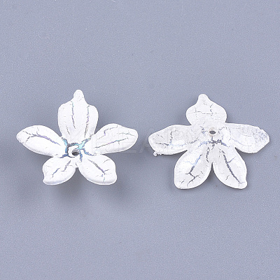 5-Petal Acrylic Bead Caps CACR-Q034-09A-1