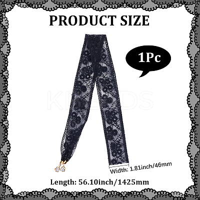 1Pc Cotton Polyester Lace Headbands for Women AJEW-CY0001-73C-1