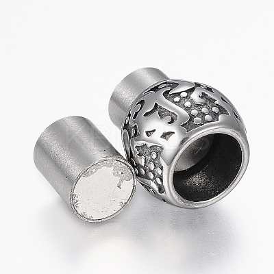 304 Stainless Steel Magnetic Clasps with Glue-in Ends STAS-F130-30AS-1