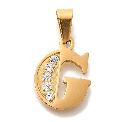 Ion Plating(IP) 304 Stainless Steel Rhinestone Pendants STAS-U035-01G-G-1
