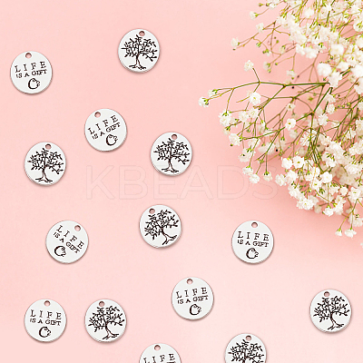 50Pcs Tibetan Style Alloy Pendants TIBE-SC0001-44-1