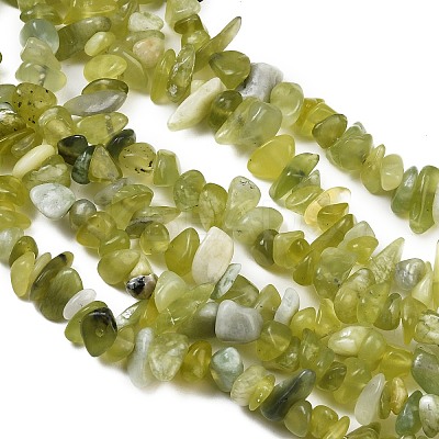 Natural Jade Chip Beads Strands X-G-B160-B02-1