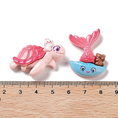 Ocean Theme Opaque Resin Decoden Cabochons CRES-A057-04-1