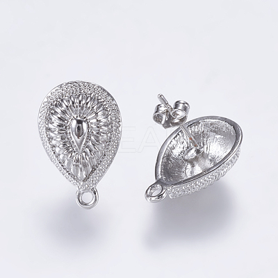 Alloy Stud Earring Findings PALLOY-F201-04-1