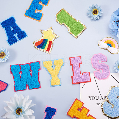 39Pcs 39 Style Computerized Embroidery Cloth Iron on/Sew on Patches DIY-FW0001-17-1