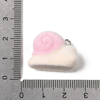 Flocking Opaque Resin Pendants RESI-G123-01U-1