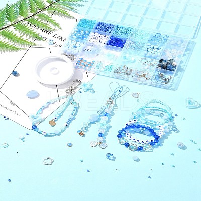 Ocean Color DIY Mobile Phone Strap Making Kit DIY-FS0006-56-1