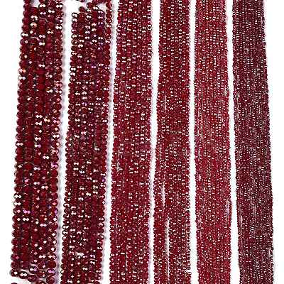 Electroplate Glass Beads Strands EGLA-A044-P2mm-B02-1