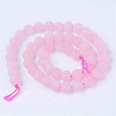 Natural Rose Quartz Beads Strands G-Q462-10mm-11-1