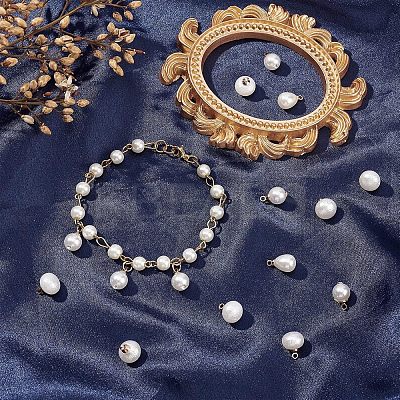 120Pcs 2 Style  Resin Imitation Pearl Charms FIND-FH0004-29-1
