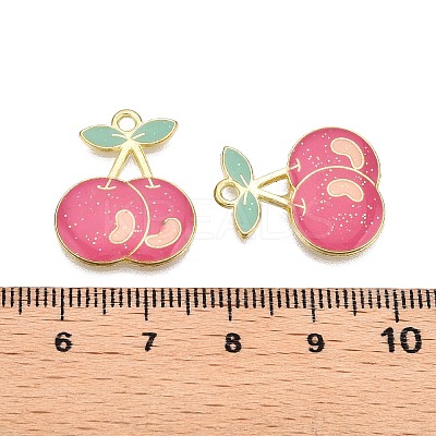 Light Gold Plated Alloy Enamel Pendants PALLOY-N176-25B-RS-1
