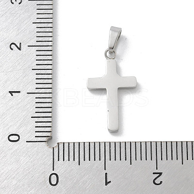 304 Stainless Steel Micro Pave Cubic Zirconia Pendants STAS-Z107-08P-07-1
