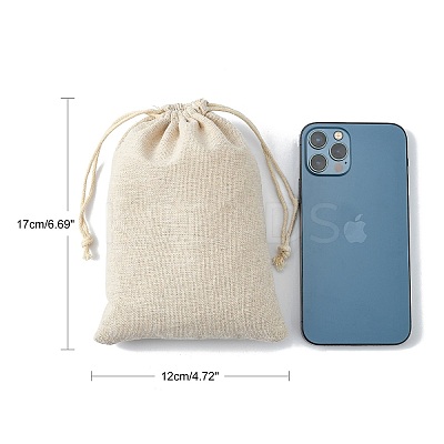 Cotton Packing Pouches Drawstring Bags ABAG-R011-13x18-1
