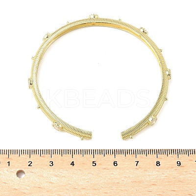 Alloy Rhinestone Cuff Bangles for Women BJEW-U039-01G-1