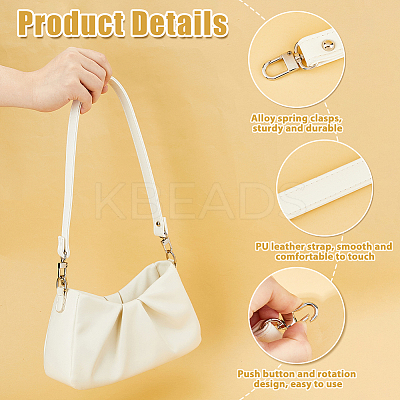 2Pcs PU Leather Bag Straps FIND-HS0001-80B-1