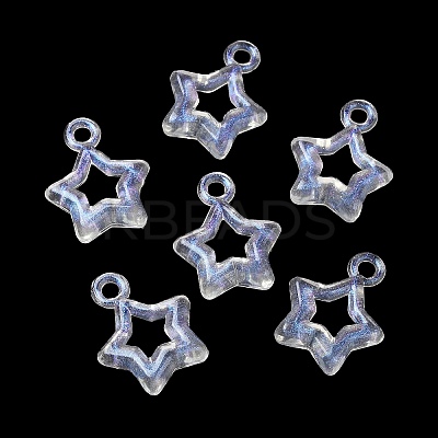 Transparent Acrylic with Glitter Pendants X1-OACR-C016-22-1