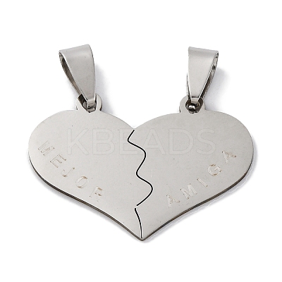 201 Stainless Steel Pendants STAS-Q342-51P-1