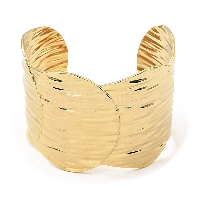 304 Stainless Steel Wide Cuff Bangles LS-BJEW-P302-12G-1