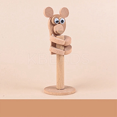 DIY Woodwork 3D Monkey Animal Wood Chip Tree Branch Material Pack DIY-C024-06-1