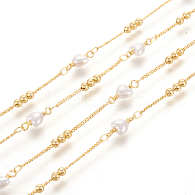 Brass Handmade Beaded Chain CHC-I031-01G-1-1