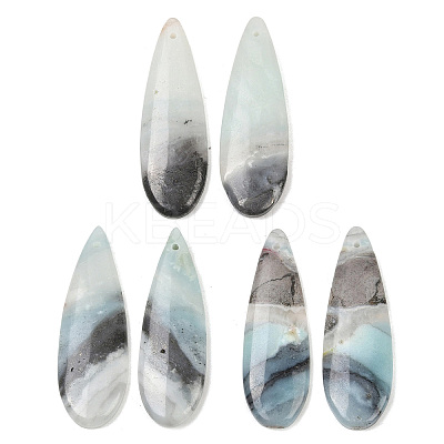 Natural Flower Amazonite Pendants G-K381-15C-1
