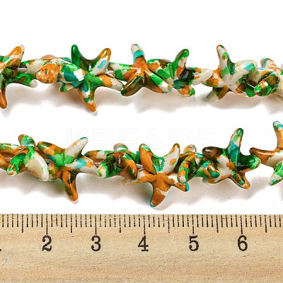 Spray Painted Synthetic Turquoise Beads Strands X-G-E617-A01-02-1