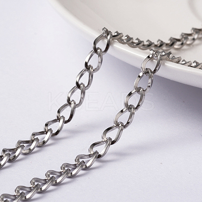 Tarnish Resistant 304 Stainless Steel Twisted Chain Curb Chains CHS-H007-68P-1
