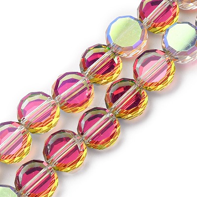 Electroplate Glass Beads Strands EGLA-C010-01A-HP04-1