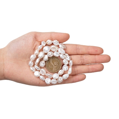 Natural Baroque Pearl Keshi Pearl Beads Strands PEAR-K004-33-1