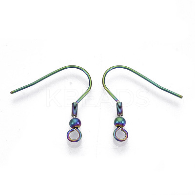 PVD Vacuum Plating 201 Stainless Steel Earring Hooks X-STAS-R102-38-1