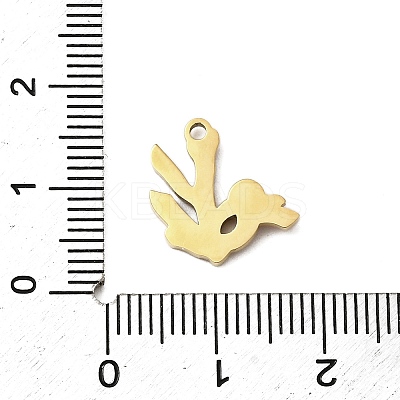 304 Stainless Steel Enamel Charms STAS-I336-03G-02-1