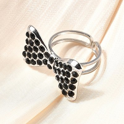 304 Stainless Steel Open Cuff Rings for Women RJEW-F178-01P-01-1