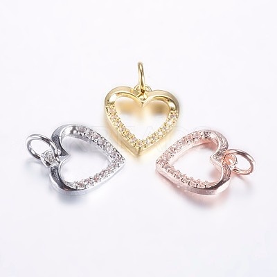Long-Lasting Plated Brass Micro Pave Cubic Zirconia Charms ZIRC-F069-39-1