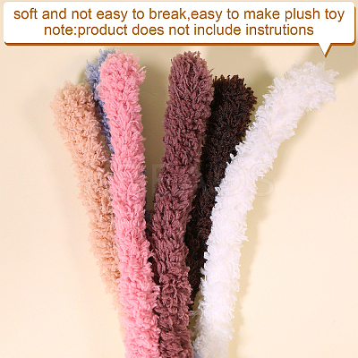 DIY Plush Chenille Stick with Plastic Craft Eyes & Noses Sets DIY-WH0170-45-1
