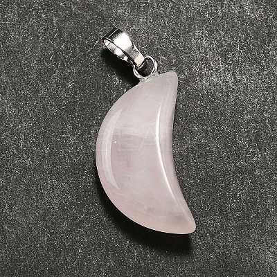 Natural Rose Quartz Pendants G-Z022-05E-1