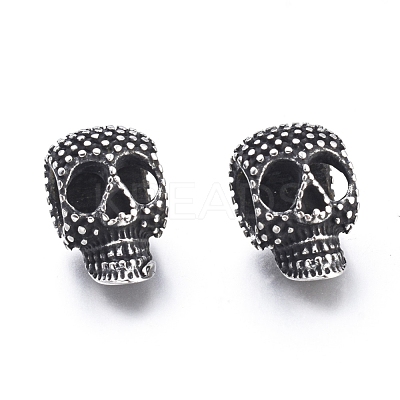Halloween 304 Stainless Steel European Beads STAS-F243-44AS-1